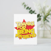 bedankt om mijn vriend te zijn briefkaart (Staand voorkant)