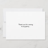 Bedankt om naar mijn karate verjaardagsfeestje te  (Achterkant)