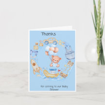 Bedankt om naar ons Baby shower te komen