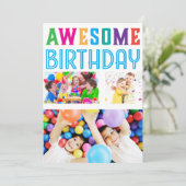 Bedankt om naar ons Geweldige verjaardagsfeest te  Kaart (Staand voorkant)