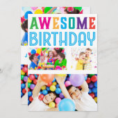 Bedankt om naar ons Geweldige verjaardagsfeest te  Kaart (Voorkant / Achterkant)