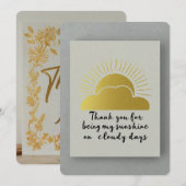 Bedankt om ondersteunend te zijn op bewolkte dagen (Voorkant / Achterkant)