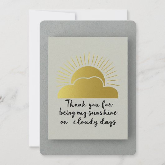 Bedankt om ondersteunend te zijn op bewolkte dagen (Voorkant)