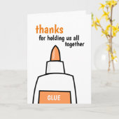 Bedankt om ons allemaal bij elkaar te houden kaart (Gele Bloem)