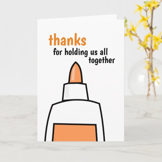 Bedankt om ons allemaal bij elkaar te houden kaart (Gele Bloem)