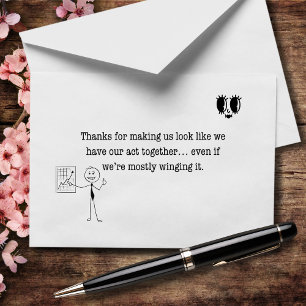 Bedankt om ons er competent uit te laten zien