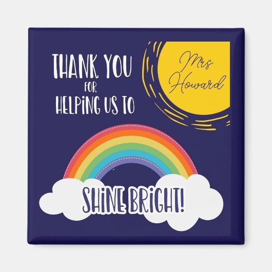 bedankt om ons te helpen helder te schitteren magneet (Voorkant)