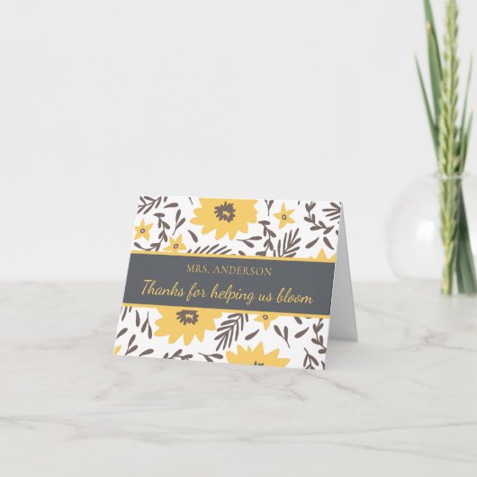 Bedankt om ons te helpen met bloomleraar Hartelijk (Voorkant)