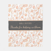 Bedankt om ons te helpen met een blandeenwerper fleece deken (Voorkant)