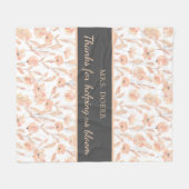 Bedankt om ons te helpen met een blandeenwerper fleece deken (Voorkant (Horizontaal))