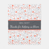 Bedankt om ons te helpen met een blandeenwerper fleece deken (Voorkant)