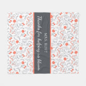 Bedankt om ons te helpen met een blandeenwerper fleece deken (Voorkant (Horizontaal))