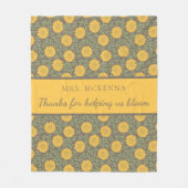 Bedankt om ons te helpen met een knuppels fleece deken (Voorkant)