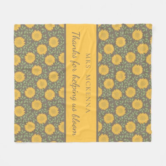 Bedankt om ons te helpen met een knuppels fleece deken (Voorkant (Horizontaal))