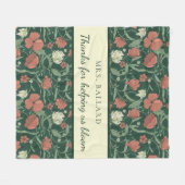 Bedankt om ons te helpen met een knuppels fleece deken (Voorkant (Horizontaal))