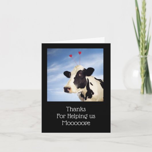 Bedankt om ons te helpen verplaatsen kaart (Voorkant)