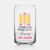 Bedankt om ons zo scherp te laten waarderen als le blikvorm glas (Achterkant)