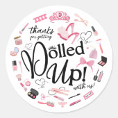 Bedankt om opgetut te worden met US Party Sticker (Voorkant)