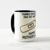 Bedankt om papa op de top te laten komen mok (Voorkant links)