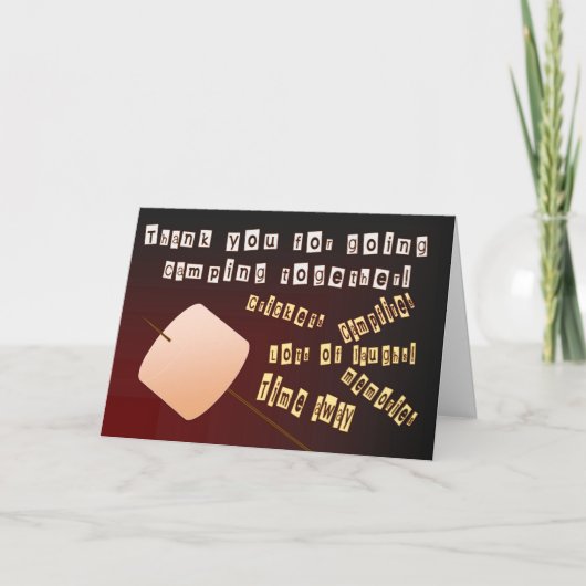 Bedankt om samen te gaan kamperen (Voorkant)