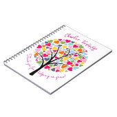 Bedankt om te helpen bij het kweken van kleurrijke notitieboek (Linkerzijde)