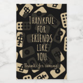 Bedankt om te komen | Mahjong gunst Wijn Etiket (Enkel label)