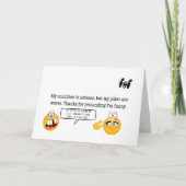 Bedankt om te lachen om mijn vreselijke grappen (Voorkant)