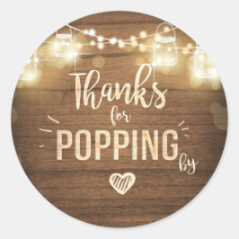 Bedankt om te poppen door Sticker Popcorn met een