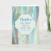 Bedankt om zo'n geweldige baan te doen kaart (Voorkant)