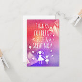 bedankt om zo'n geweldige moeder te zijn kaart (Voorkant / Achterkant in situ)