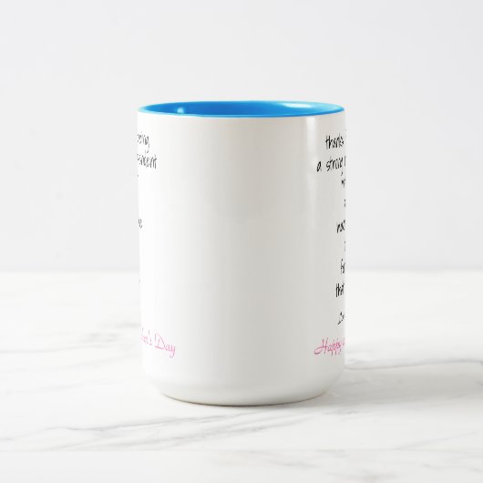 Bedankt Onafhankelijke Moederdag Mam's Bericht Tweekleurige Koffiemok (Center)