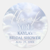 Bedankt op Cloud Nine 9 Pampas Vrijgezellenfeest Ronde Sticker (Voorkant)