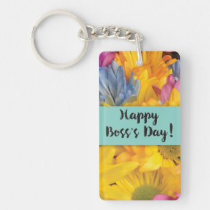 Bedankt op de dag van de bosbranden Gerbera Daisie Sleutelhanger