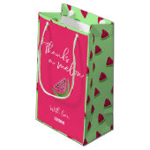Bedankt op de eerste verjaardag van Melon Watermel Klein Cadeauzakje (Achterkant Gekanteld)