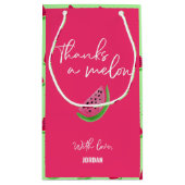 Bedankt op de eerste verjaardag van Melon Watermel Klein Cadeauzakje (Achterkant)