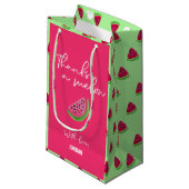 Bedankt op de eerste verjaardag van Melon Watermel Klein Cadeauzakje (Voorkant Gekanteld)