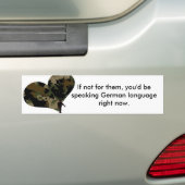 Bedankt op de helden bumpersticker (Op auto)