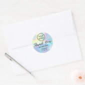 Bedankt op Faux Holograph Pastel Ronde Sticker (Envelop)
