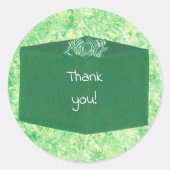 Bedankt op Groene Kerstcadeau Stickers (Voorkant)