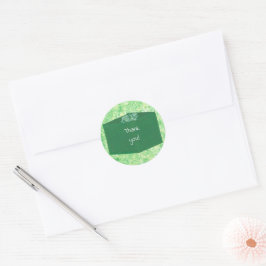 Bedankt op Groene Kerstcadeau Stickers