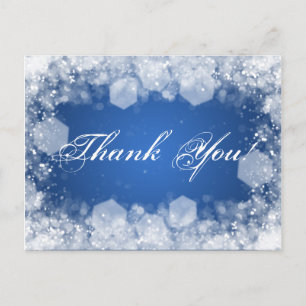 Bedankt Opmerking Baby shower Night Sparkle Blue Briefkaart