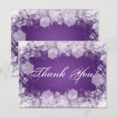 Bedankt Opmerking Baby shower Night Sparkle Paarse Briefkaart (Voorkant / Achterkant)