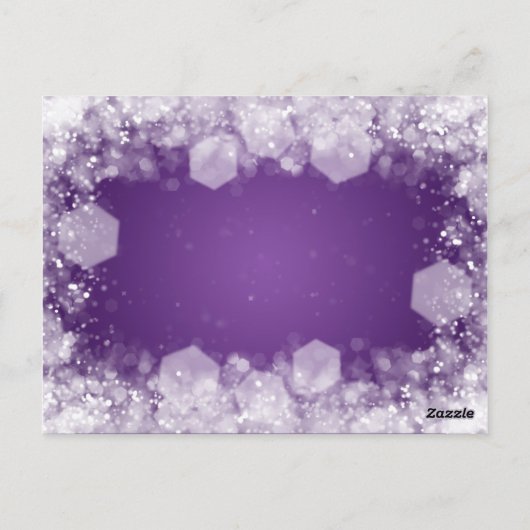 Bedankt Opmerking Baby shower Night Sparkle Paarse Briefkaart (Achterkant)