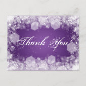 Bedankt Opmerking Baby shower Night Sparkle Paarse Briefkaart (Voorkant)