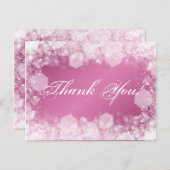 Bedankt Opmerking Baby shower Night Sparkle Pink Briefkaart (Voorkant / Achterkant)