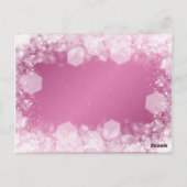 Bedankt Opmerking Baby shower Night Sparkle Pink Briefkaart (Achterkant)