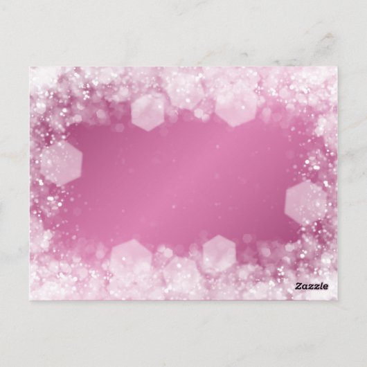 Bedankt Opmerking Baby shower Night Sparkle Pink Briefkaart (Achterkant)