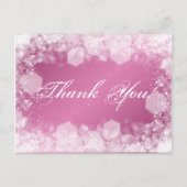 Bedankt Opmerking Baby shower Night Sparkle Pink Briefkaart (Voorkant)
