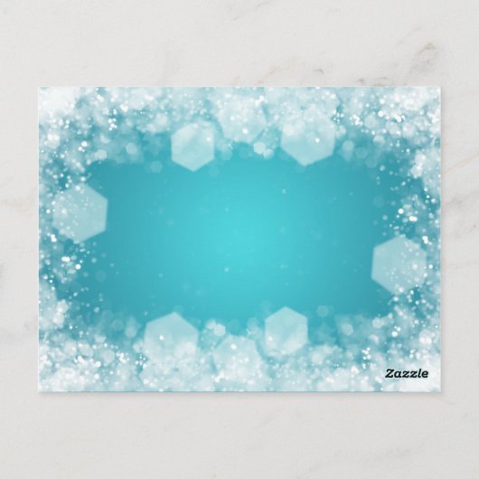 Bedankt Opmerking Baby shower Night Sparkle Turquo Briefkaart (Achterkant)