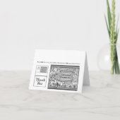 Bedankt Opmerking Black Fabric Font Kaart (Achterkant)